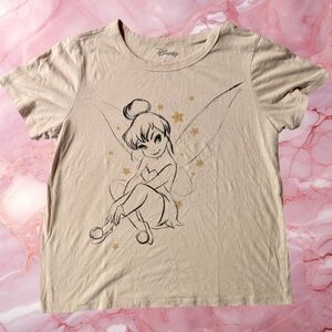 🌈Disney Tinkerbell cream t-shirt Size M